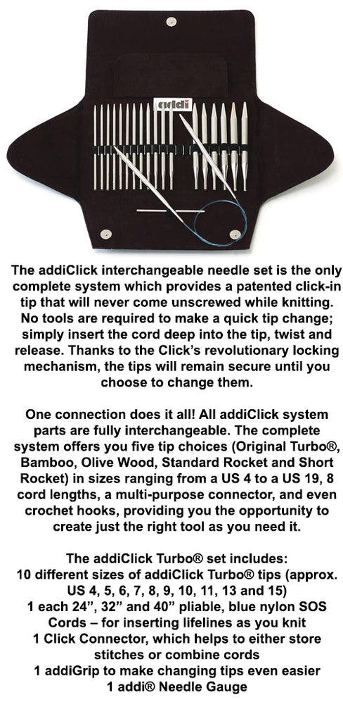 addiClick - Turbo Interchangeable Knitting Needle Set