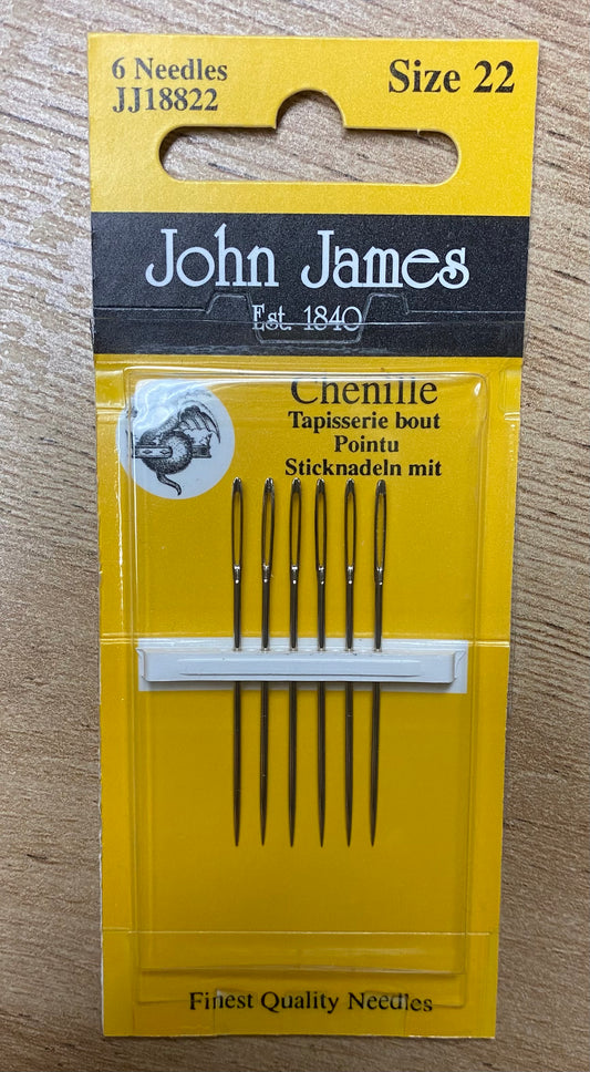 Chenille Needles - Size 22 - pack of 6 needles