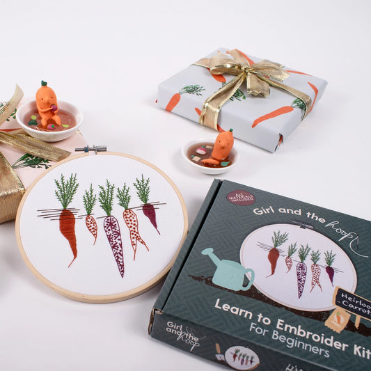Carrot Embroidery Kit For Beginner