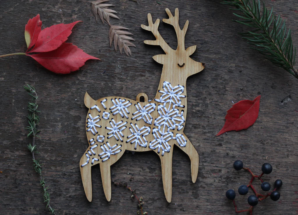 DIY Stitched Oak Ornament Kits
