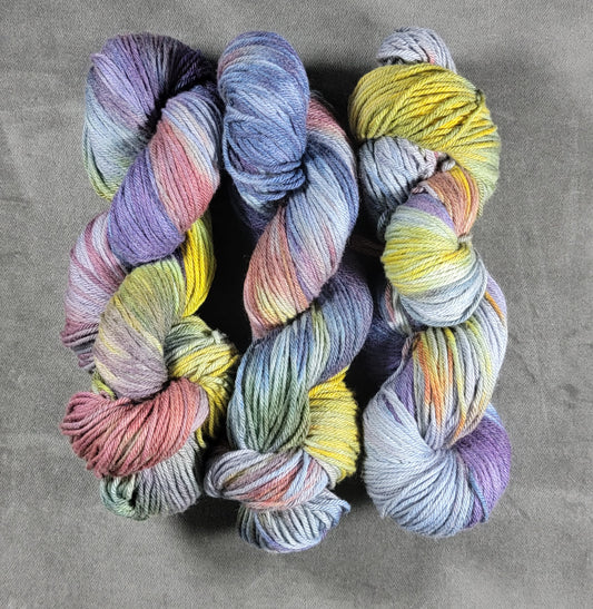 Hand Dyed Merino/Cotton Yarn (NY)/DK