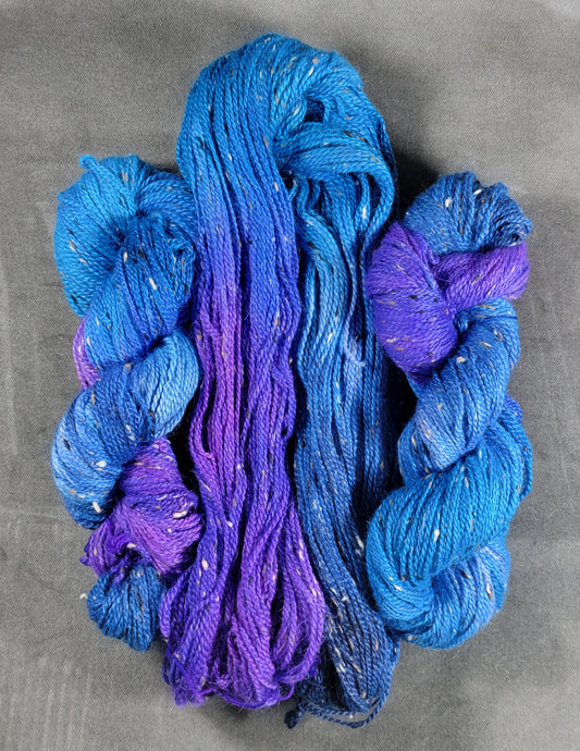 Hand Dyed Alpaca-Merino-Silk-Donegal Yarn (NY)/Sport