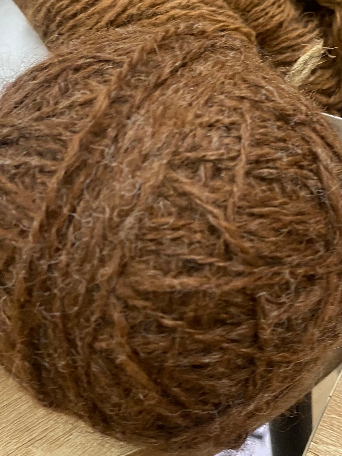 Hand Spun Alpaca Yarn: Brown - DK (NY)