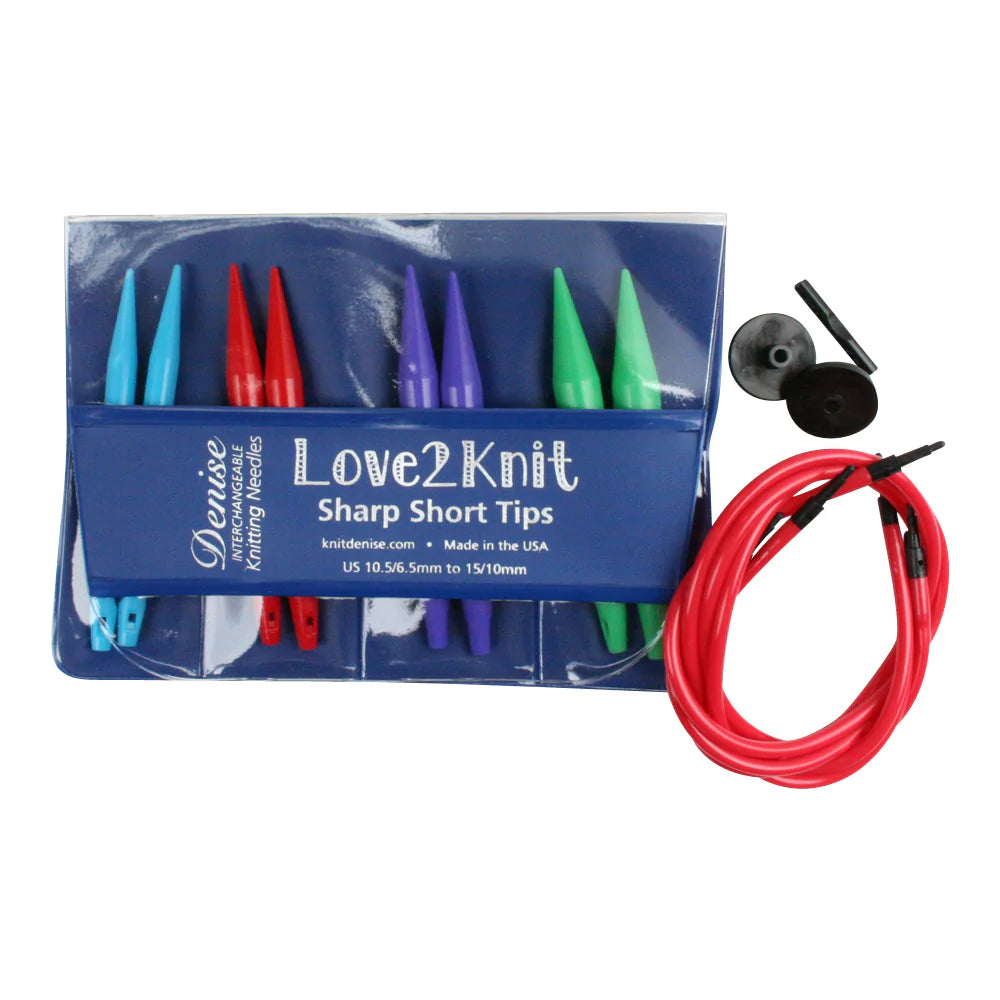 Love2Knit Interchangeable Knitting Needle Set- Sharp Short Tip