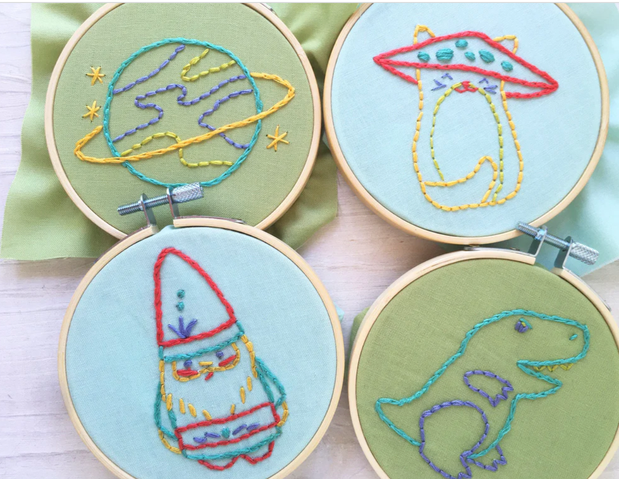 Kid Stitch Beginner Hand Embroidery Kit – Rabbit Row Yarns & Haberdashery
