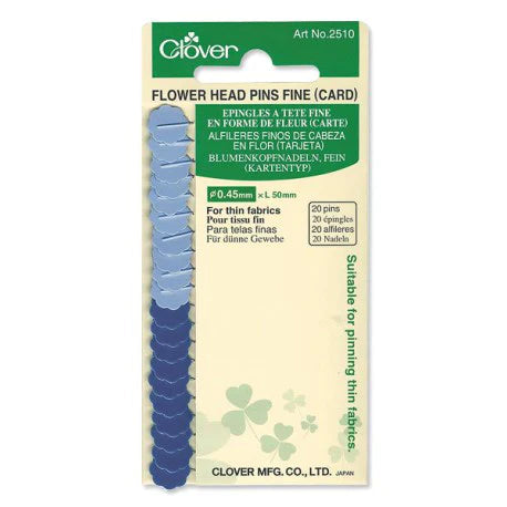 Flower Head Pins - Card of 20