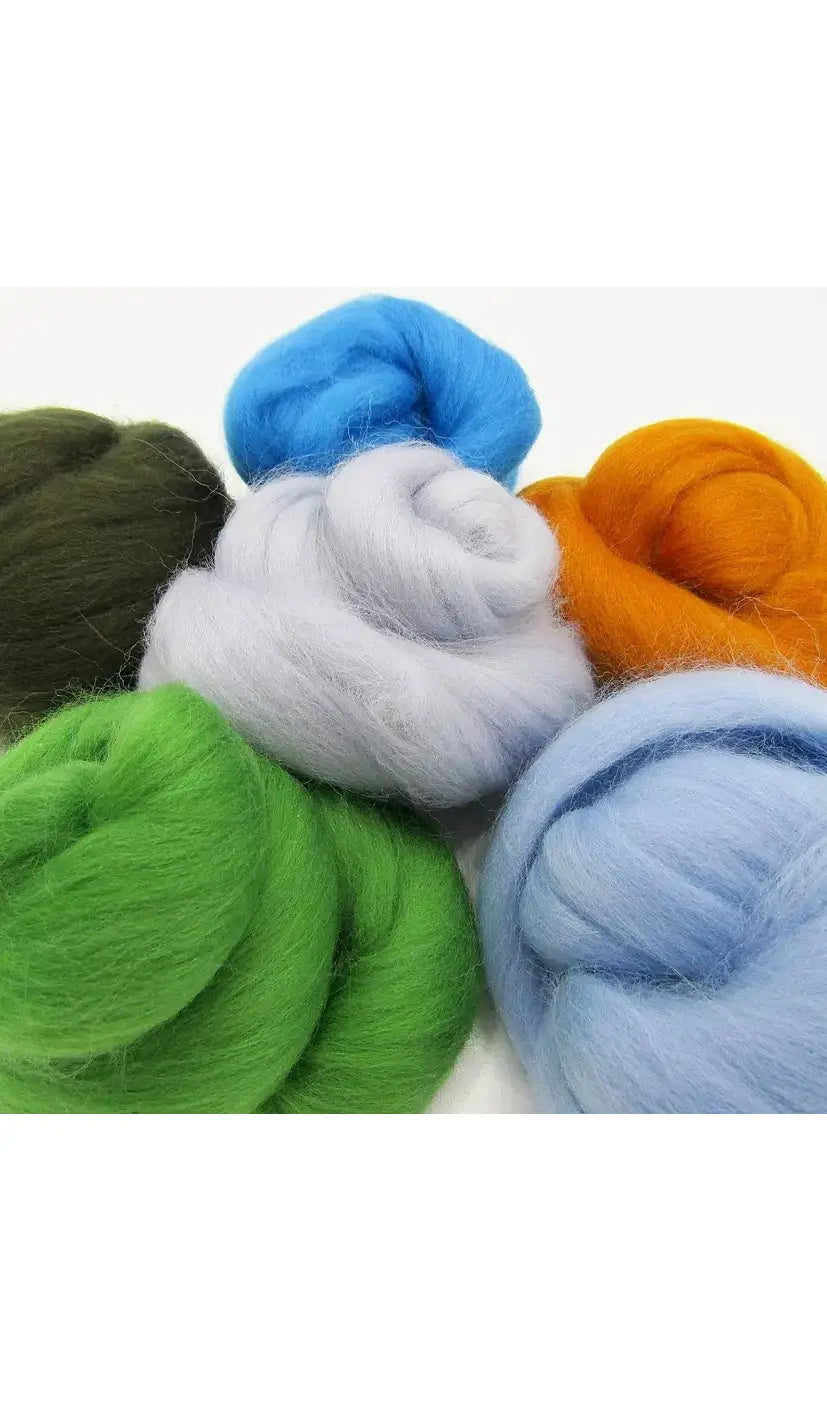 Dyed Merino Wool Roving Bundles